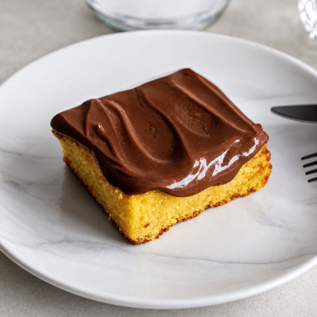 Bolo de Cenoura com Cobertura de Chocolate 70%
