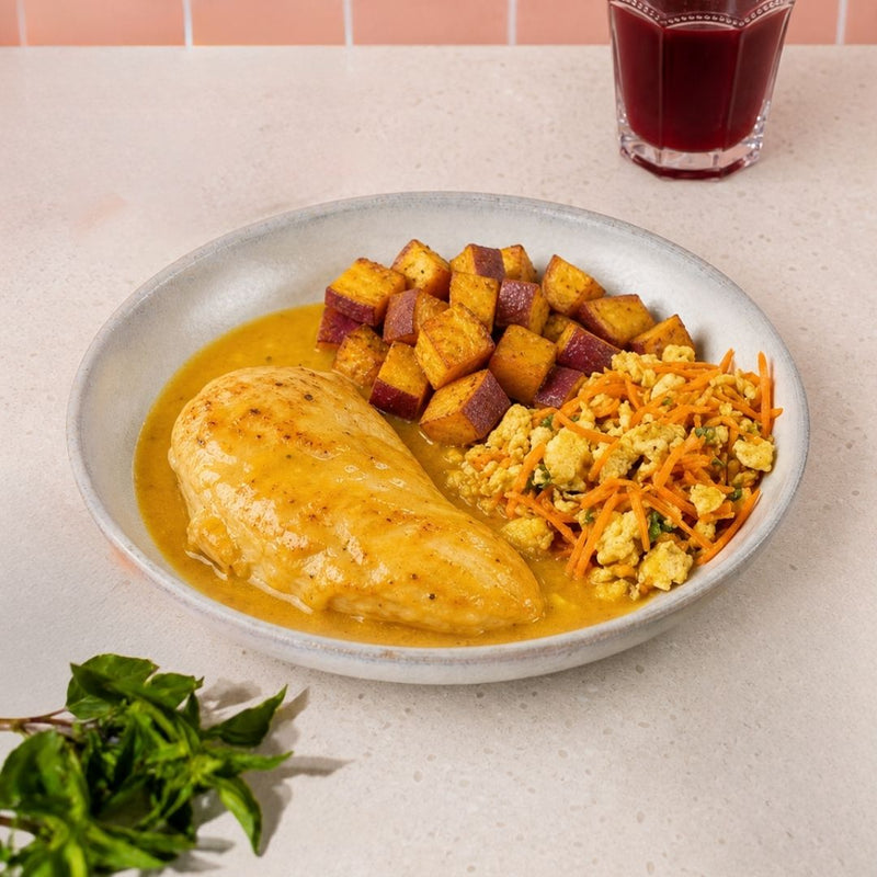 Filé de Frango com Batata Doce Assada