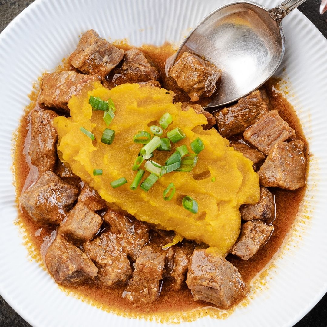 Escondidinho de Abóbora com Patinho