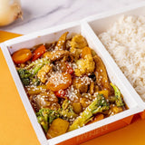 Frango Xadrez com Arroz