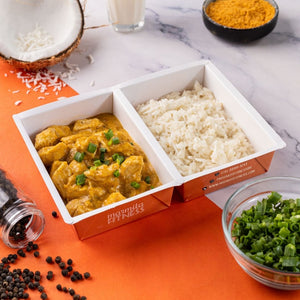 Frango ao Curry com Arroz de Coco