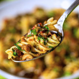 Fusilli de Beringela com Queijo