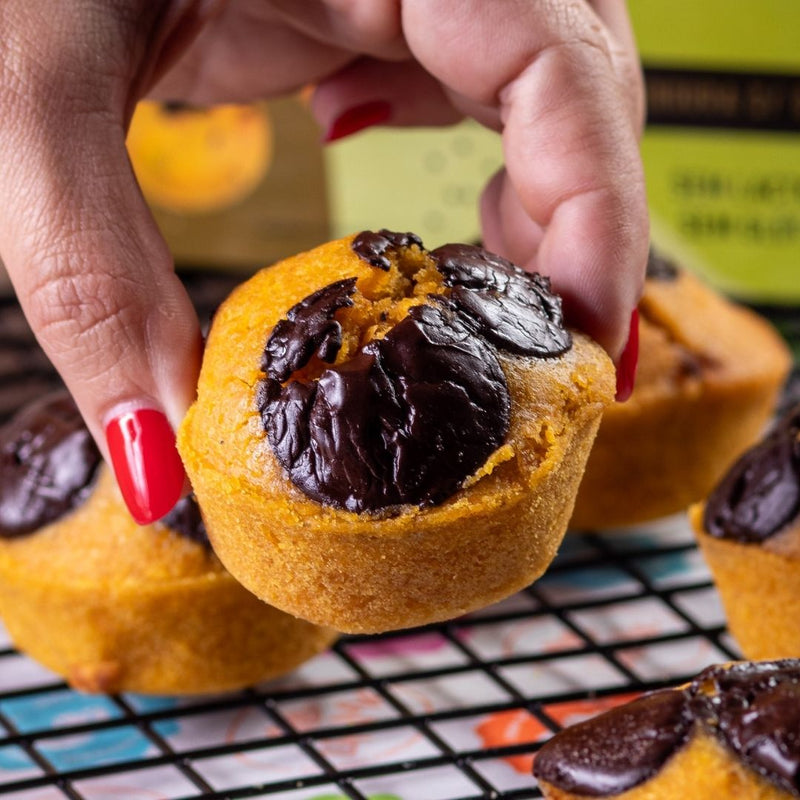 Muffin de Cenoura Com Chocolate 70%