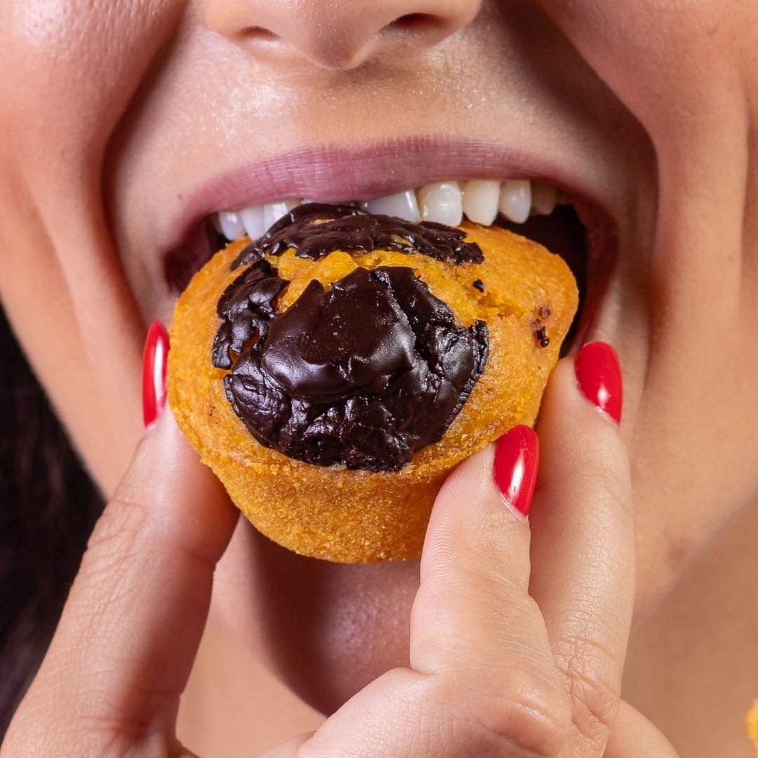 Muffin de Cenoura Com Chocolate 70%