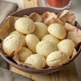 Pão de Queijo com Batata Doce e Bacon