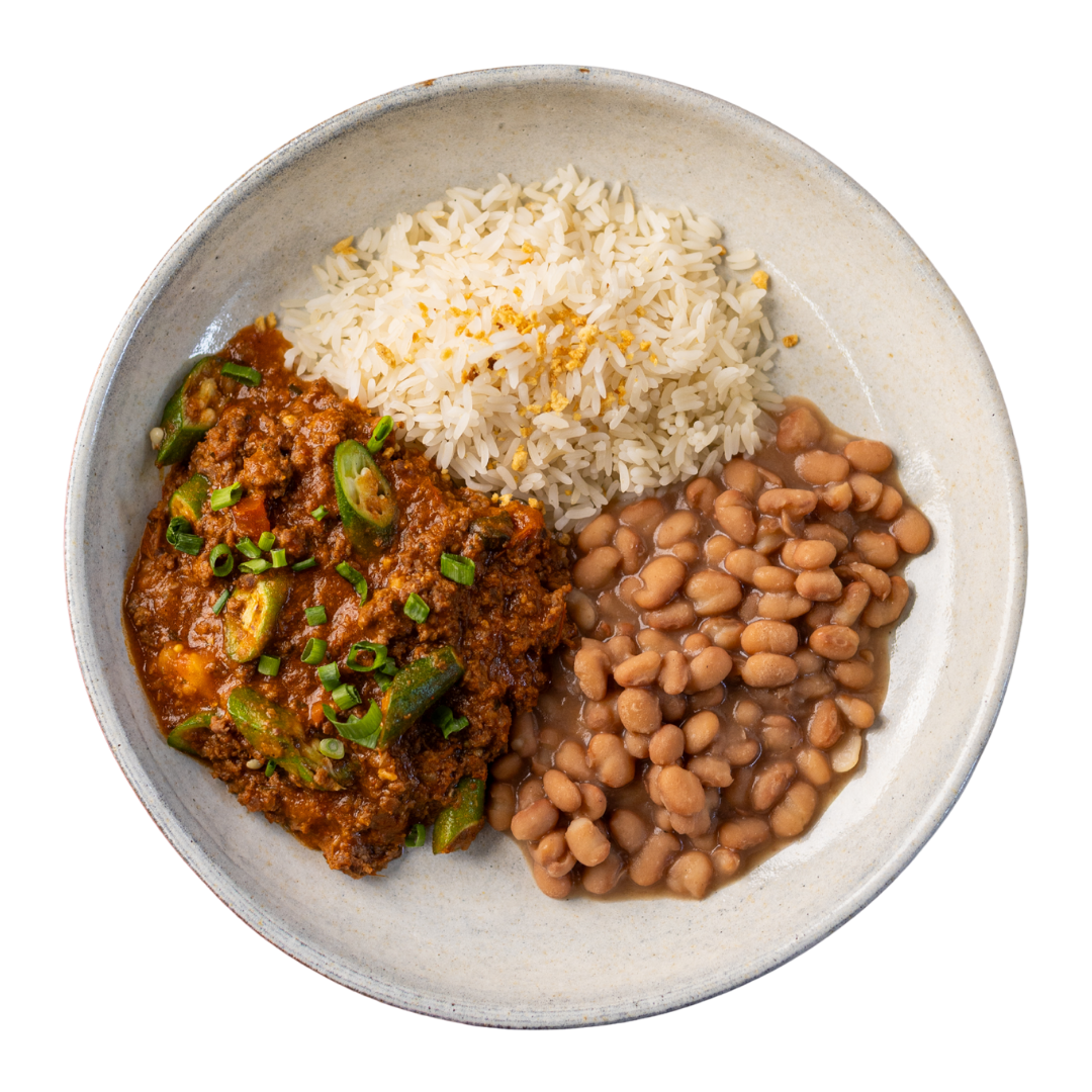 Carne Moída com Quiabo
