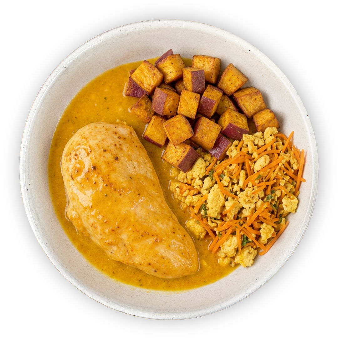 Filé de Frango com Batata Doce Assada