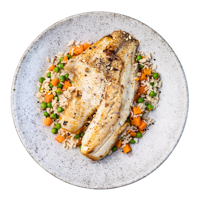 Tilápia Grelhada com Arroz à Grega