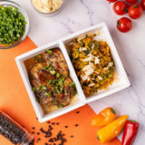 Sobrecoxa ao Molho com Arroz Árabe