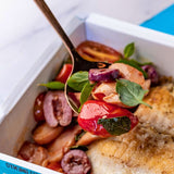 Tilápia ao Molho Mediterrâneo com Risoto de Limão Siciliano