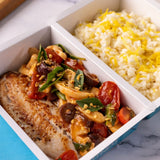 Tilápia ao Molho Mediterrâneo com Risoto de Limão Siciliano