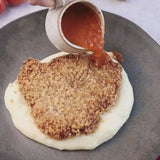 Filé Mignon à Parmegiana com Purê de Batata