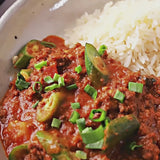 Carne Moída com Quiabo