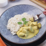 Frango ao Curry com Arroz de Coco